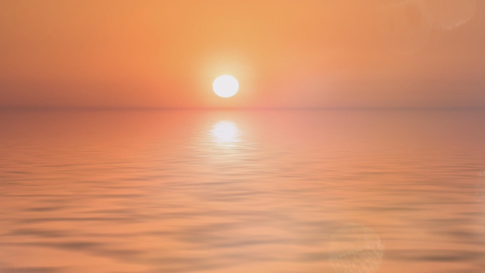 橙色海景摄影作品视频的预览图