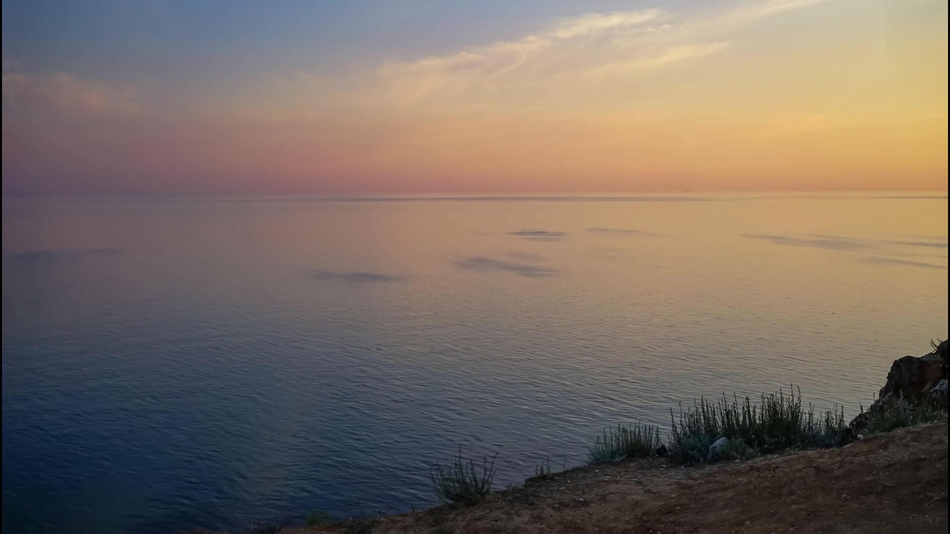 日落时的海景电影视频的预览图