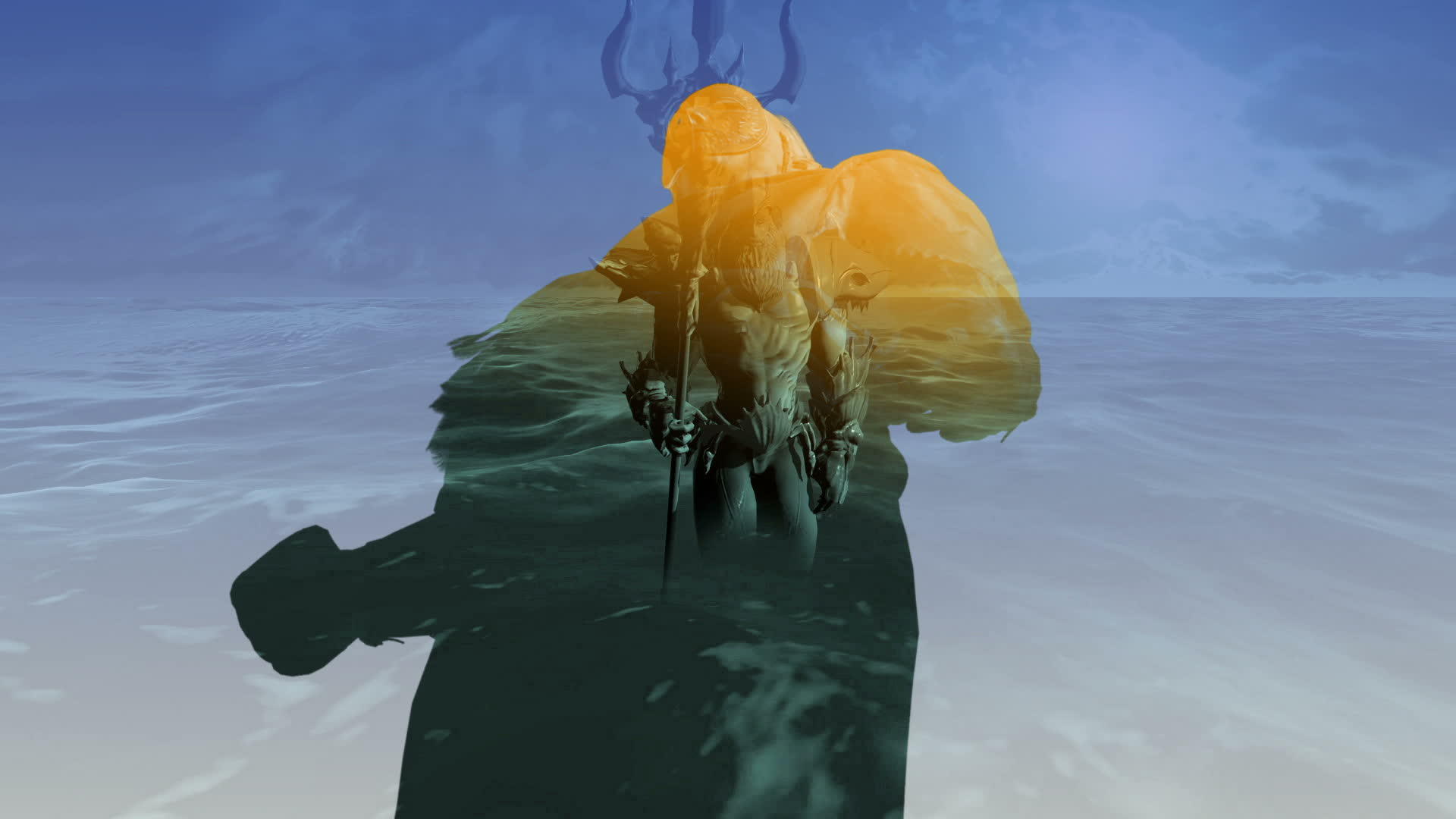 3d动画模型在水中行走视频的预览图