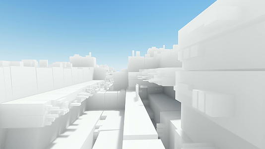 穿越白色抽象城市视频的预览图