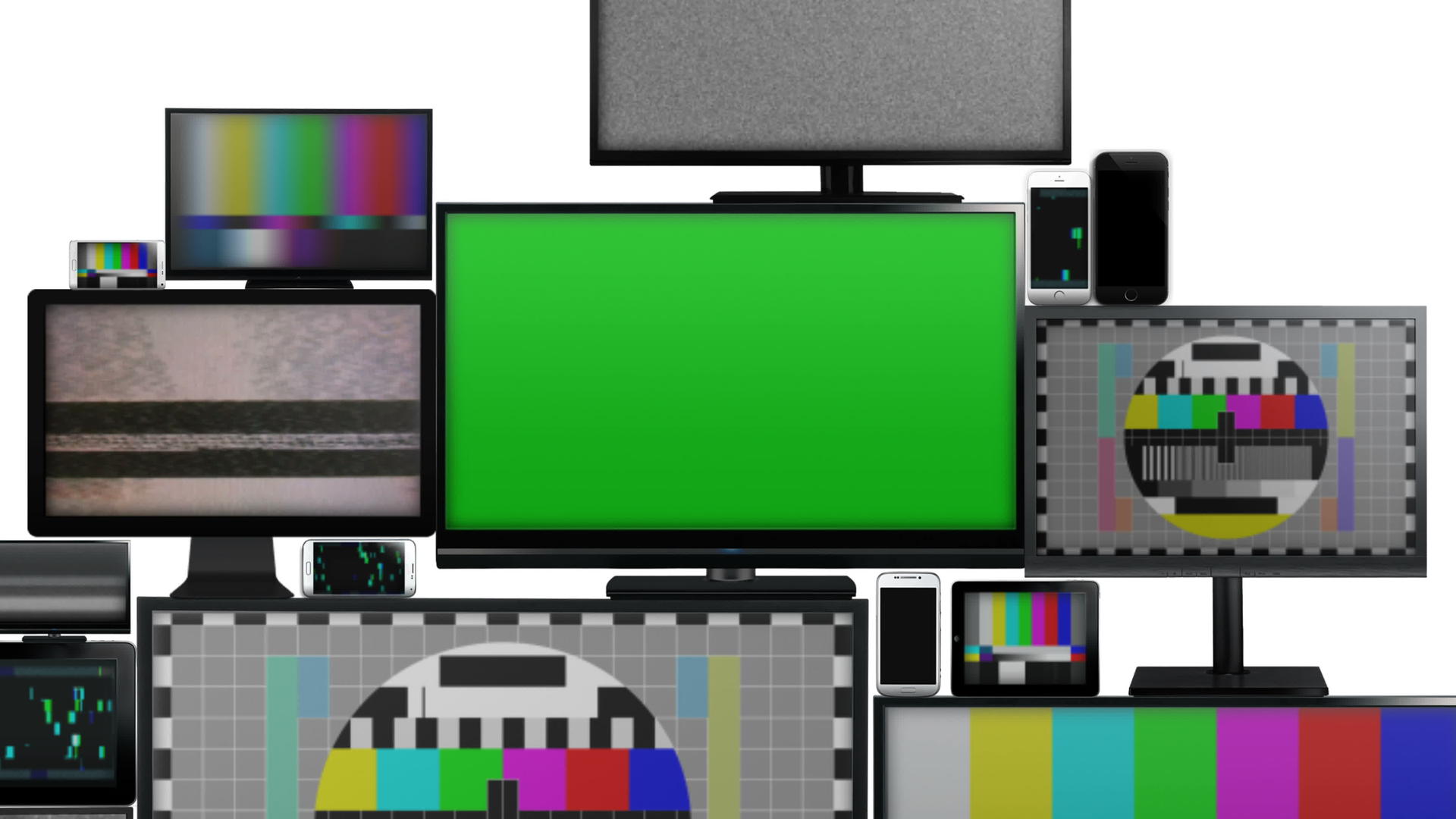 有许多不同类型的屏幕没有信号视频的预览图