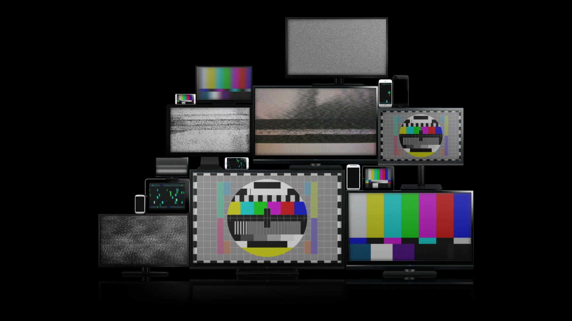 有许多不同类型的屏幕没有信号视频的预览图