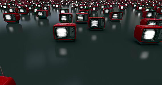 旧电视屏幕周围有白色噪音和动画视频的预览图