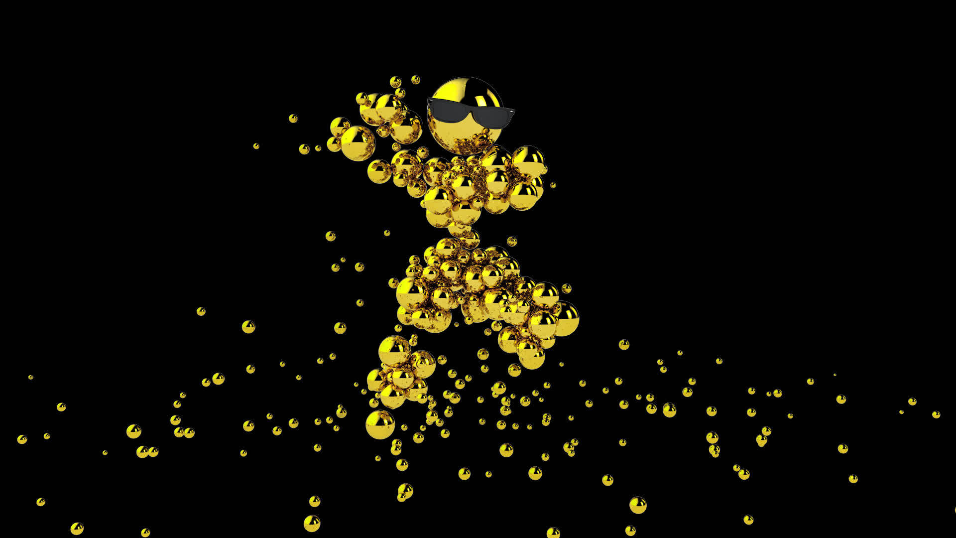 金色舞蹈字符视频的预览图