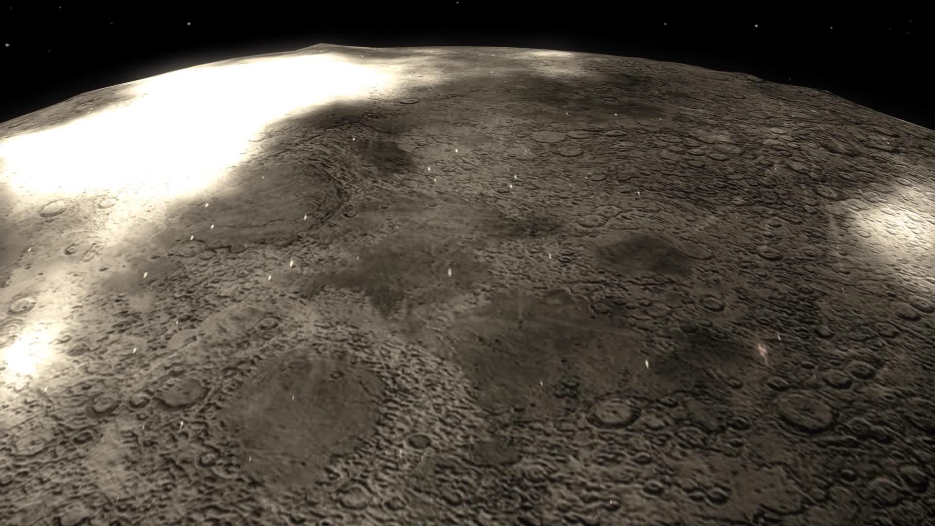 3d月球表面的动画飞跃视频的预览图