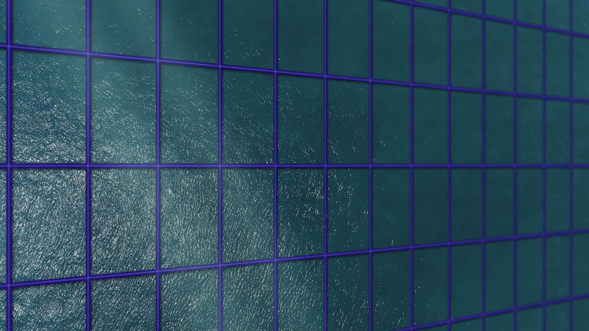 被扰动的海洋水在摩天大楼的窗户上反射视频的预览图