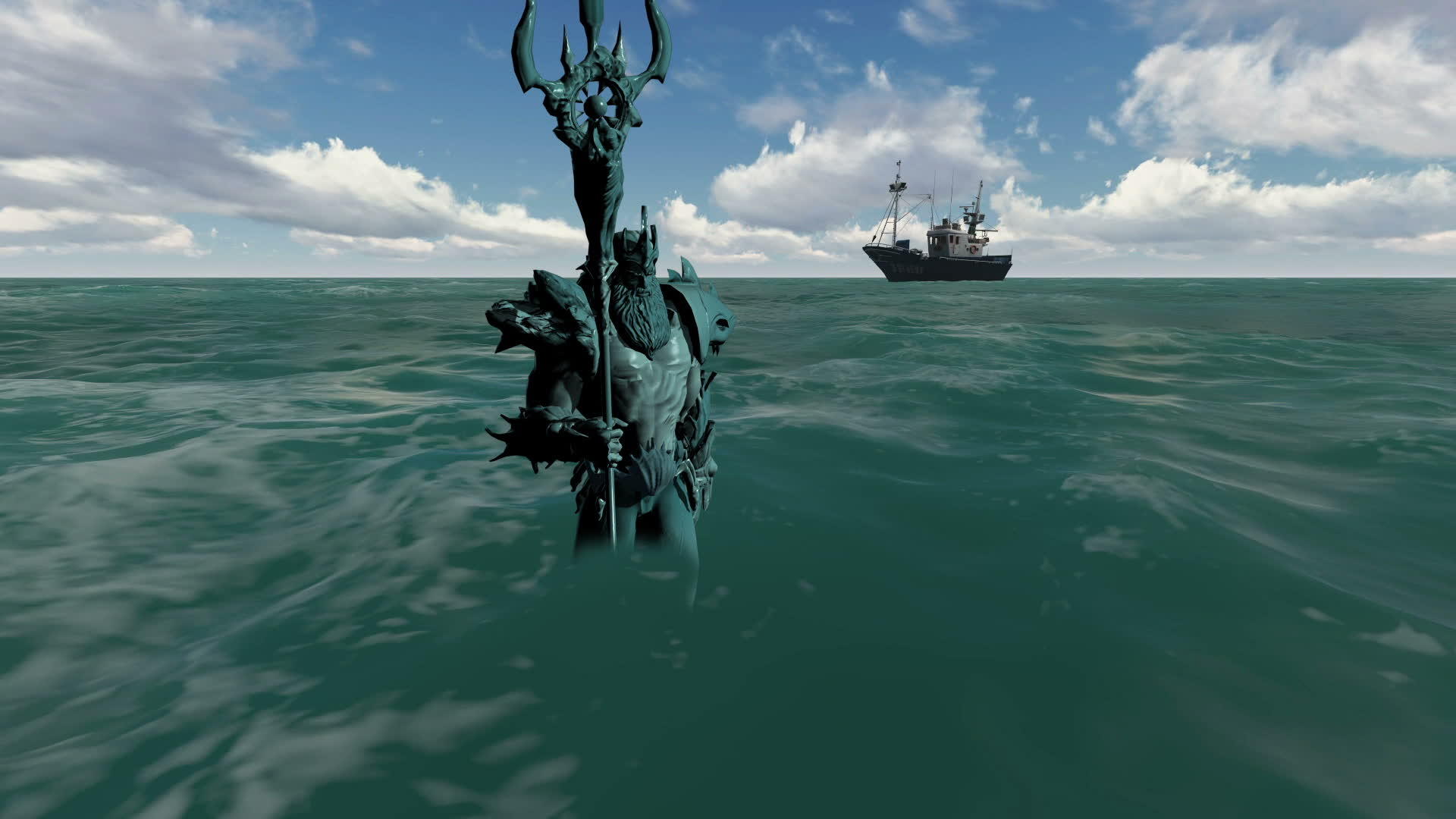 海王在海上的动画视频的预览图