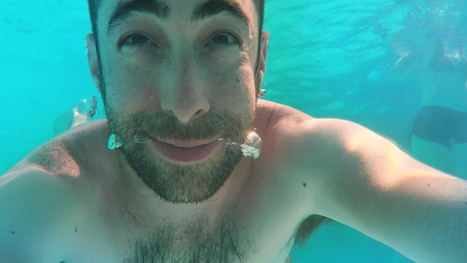 一个年轻的以色列帅哥在游泳池潜水视频的预览图