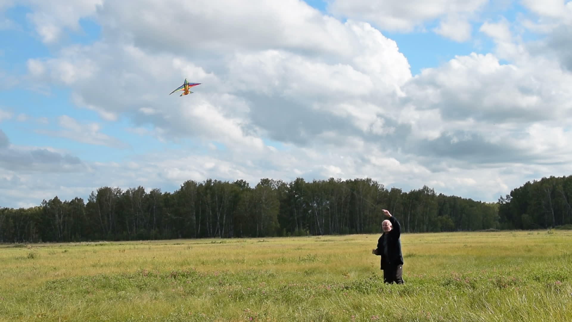 男性户外飞行风筝高级活动视频的预览图
