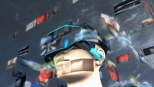 虚拟现实头盔艺术家概念视频的预览图