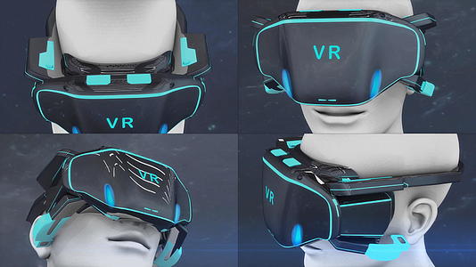 3d模型虚拟现实头盔艺术家概念视频的预览图