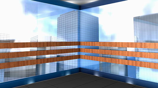 3d模型虚拟演播室广播网络空间制作视频的预览图