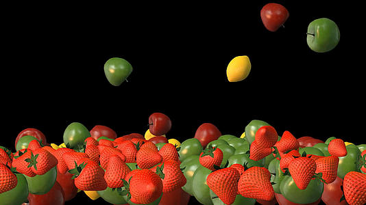 透明通道水果掉落视频素材视频的预览图