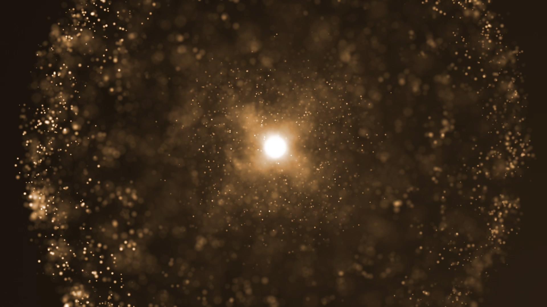 金色唯美粒子背景视频的预览图