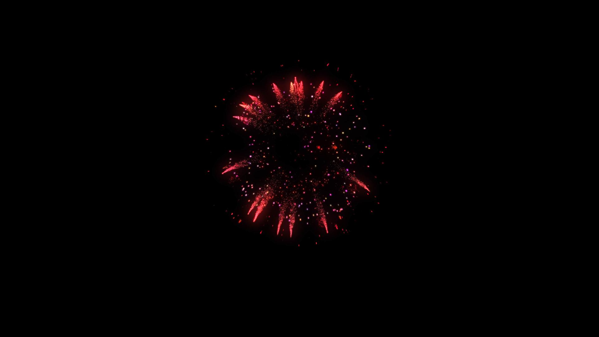 4k单个绚丽烟花爆炸爆散特效元素动画视频的预览图