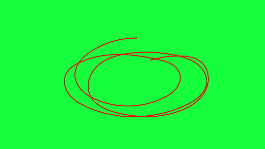 一条连续的线条用绿屏画自画动画视频的预览图