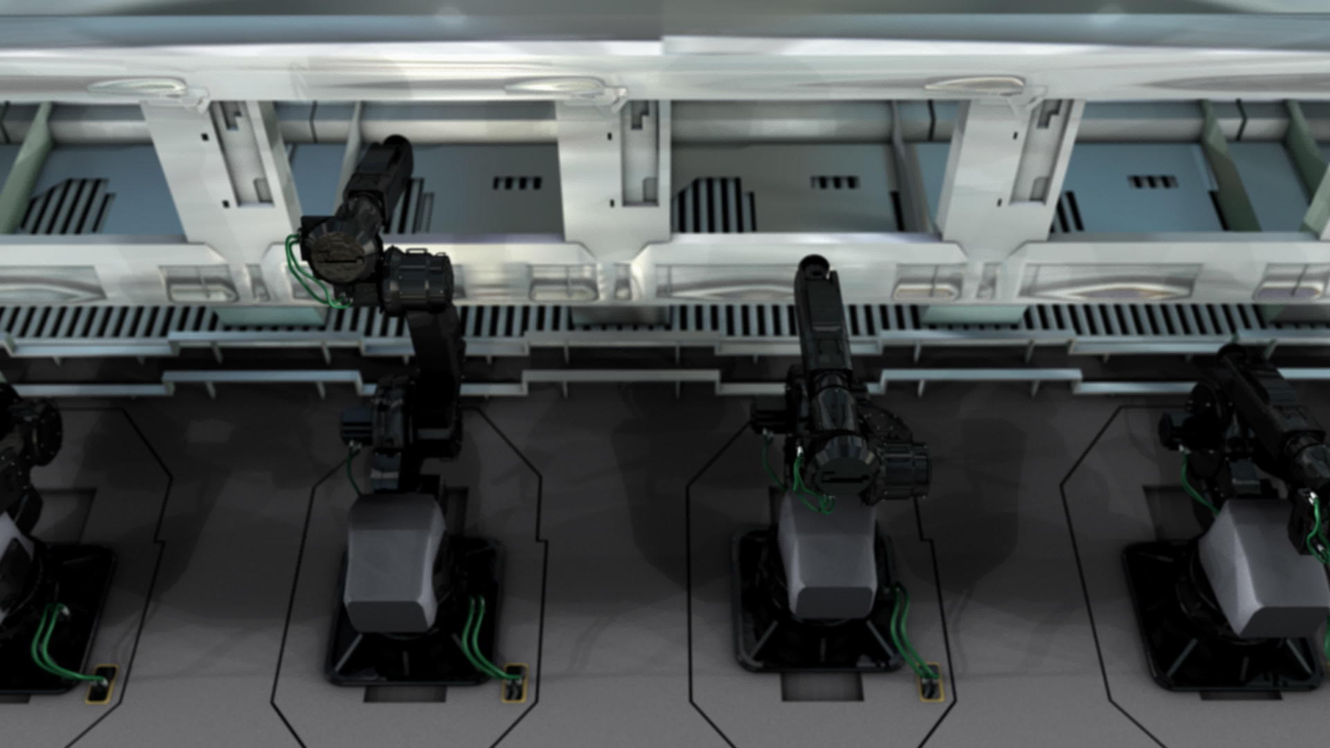 工厂机器人装配线视频的预览图