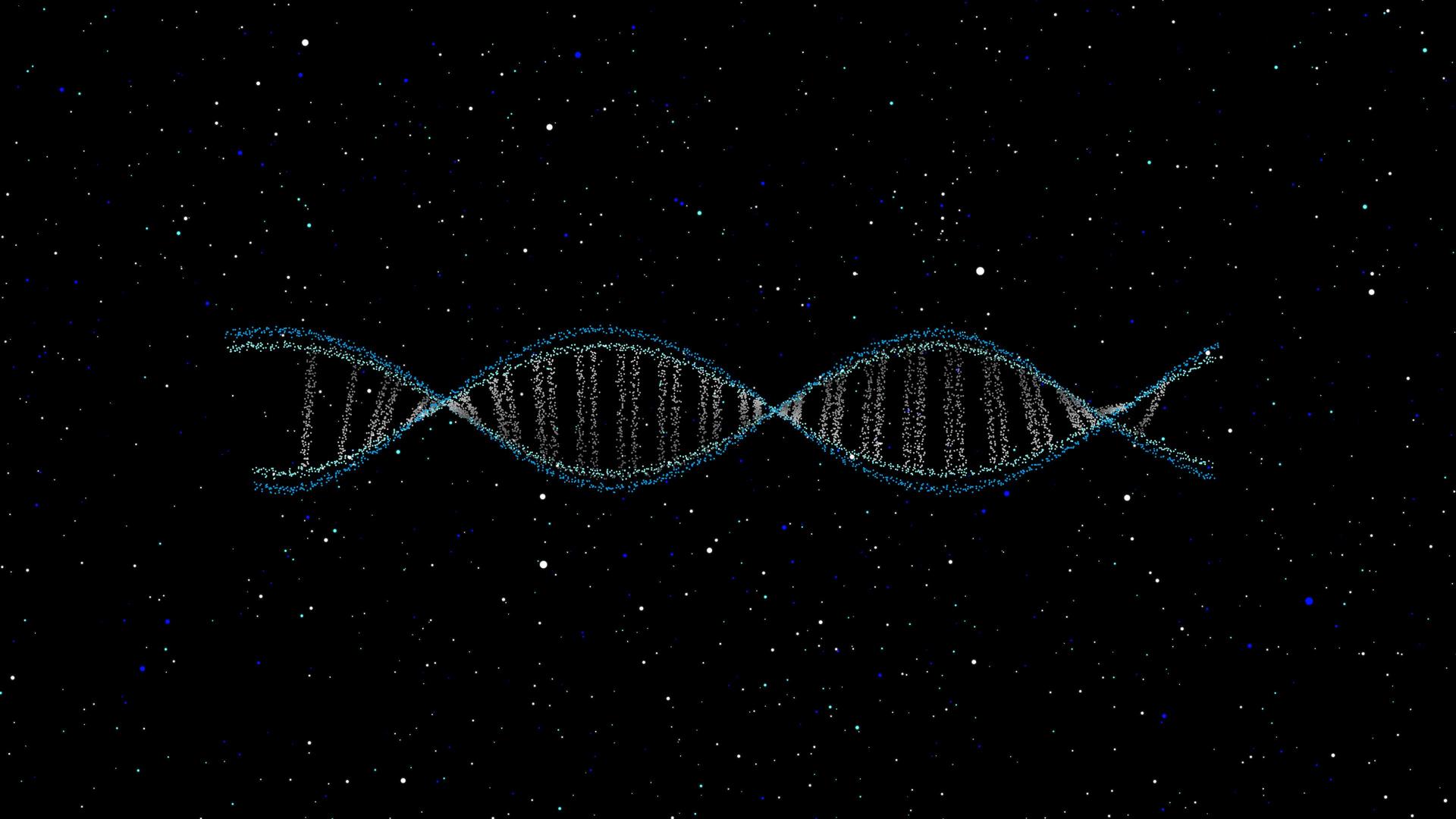 dna3d旋转和蓝白颗粒细胞视频的预览图