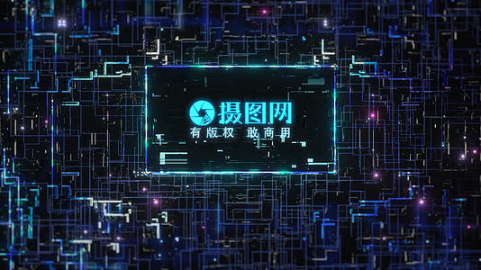 科技感三维流光logo展示视频的预览图