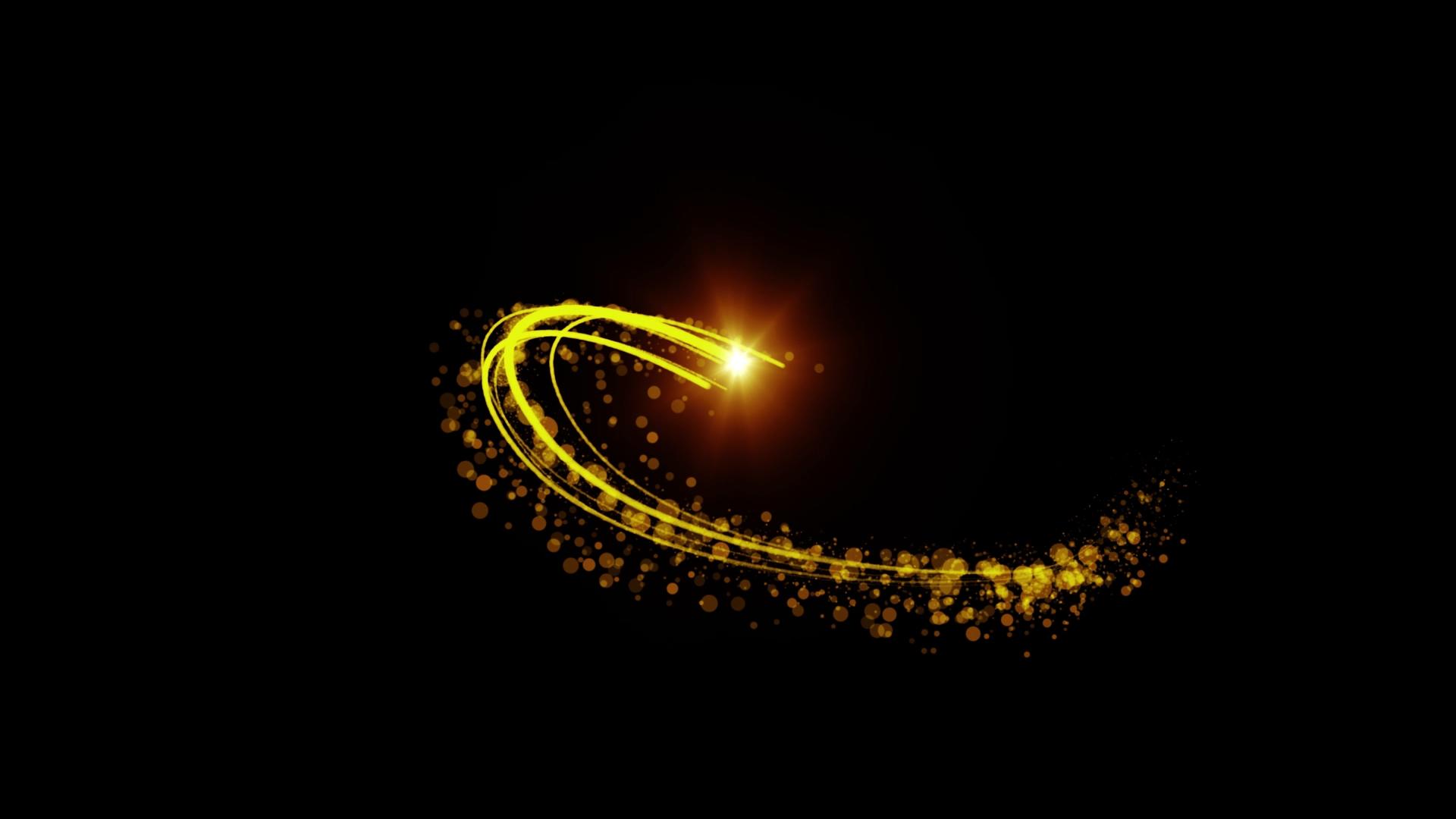 金色粒子线条视频的预览图