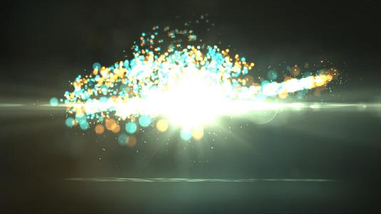 唯美多彩路径飞舞粒子过渡转场光效视频的预览图