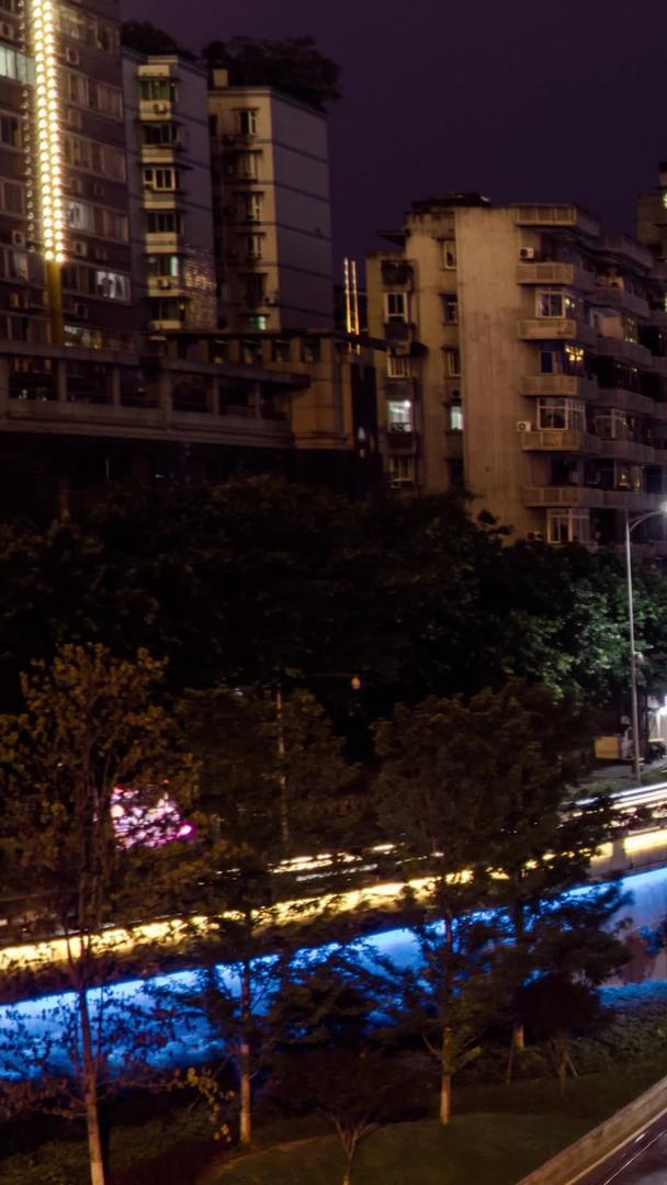 重庆鹅公岩桥头车流延时摄影视频的预览图