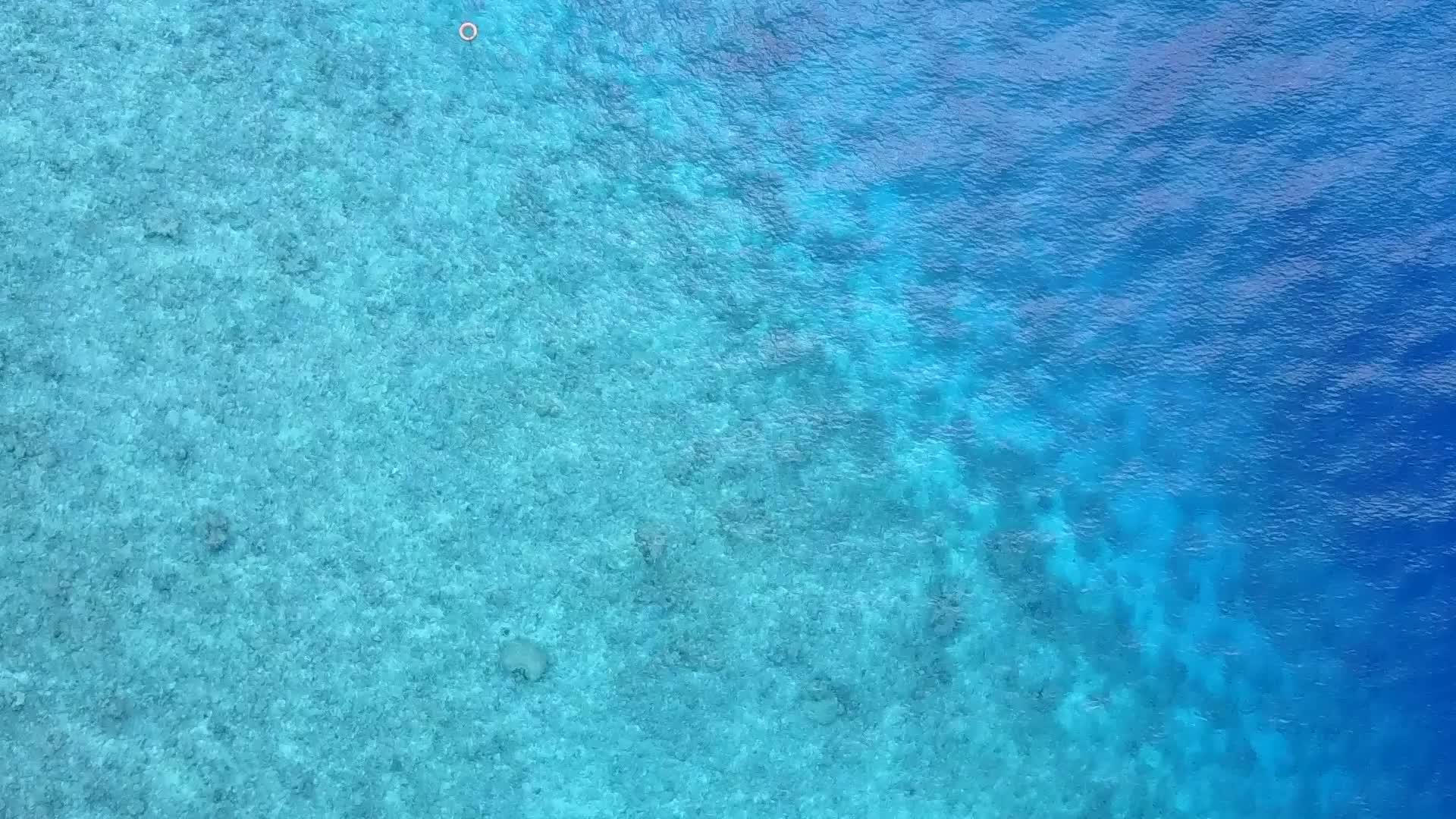 热带海岸海滩时间以蓝绿色环礁湖和日出后浅沙为背景视频的预览图