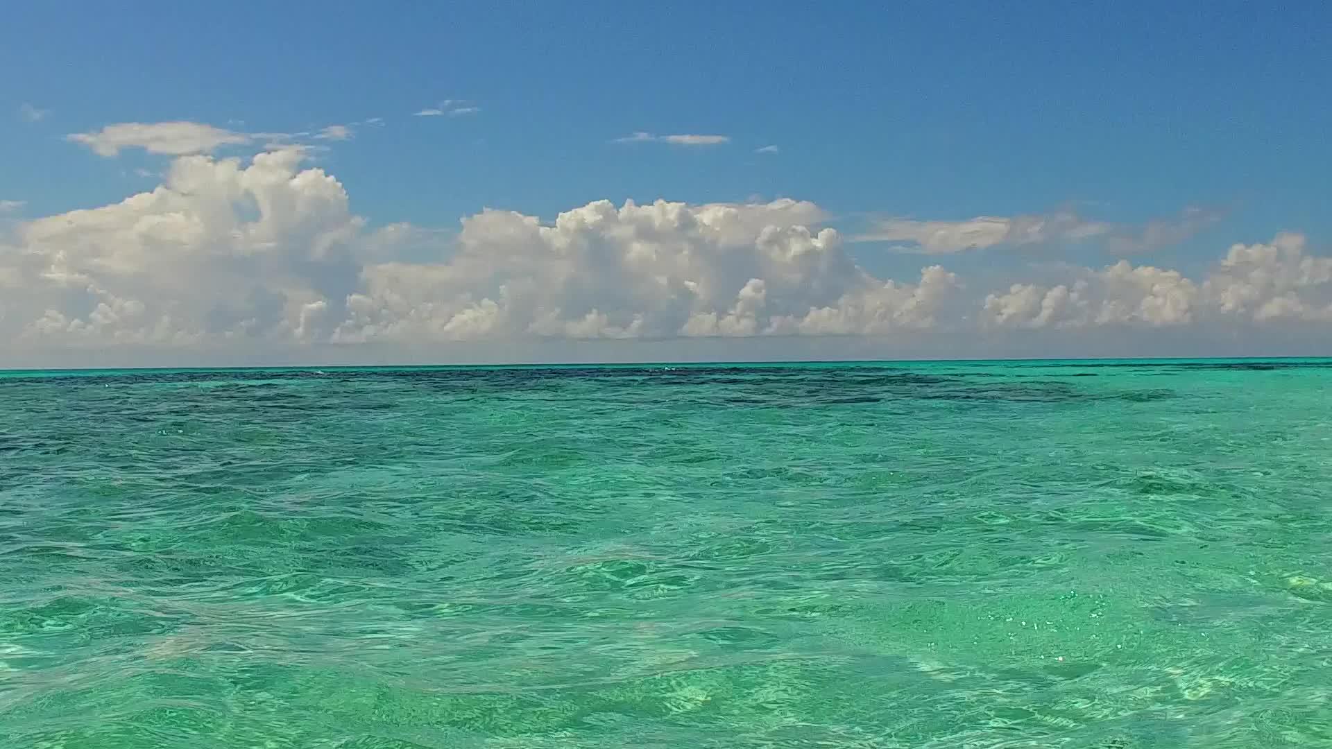 海滩风格由绿色海洋和靠近度假胜地的清洁海滩背景呈现视频的预览图