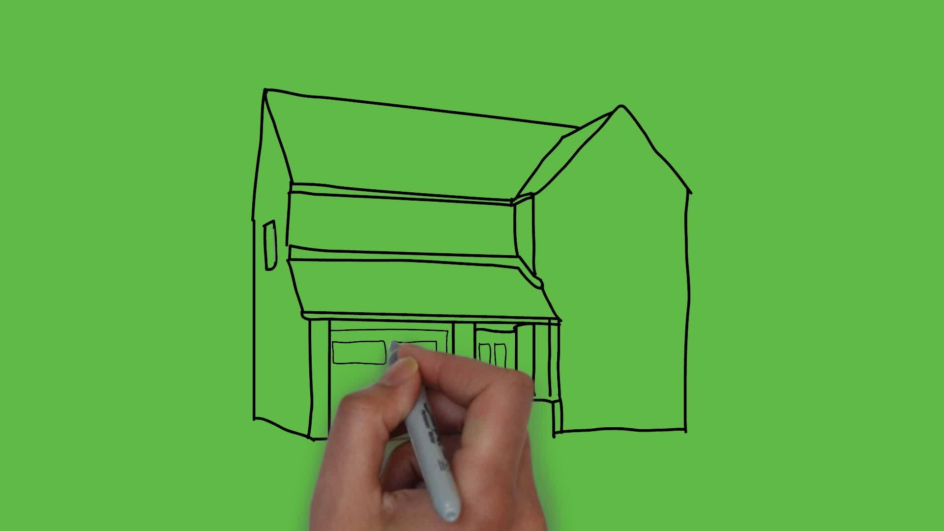 在绿色背景上画家庭美和家庭艺术色彩组合视频的预览图