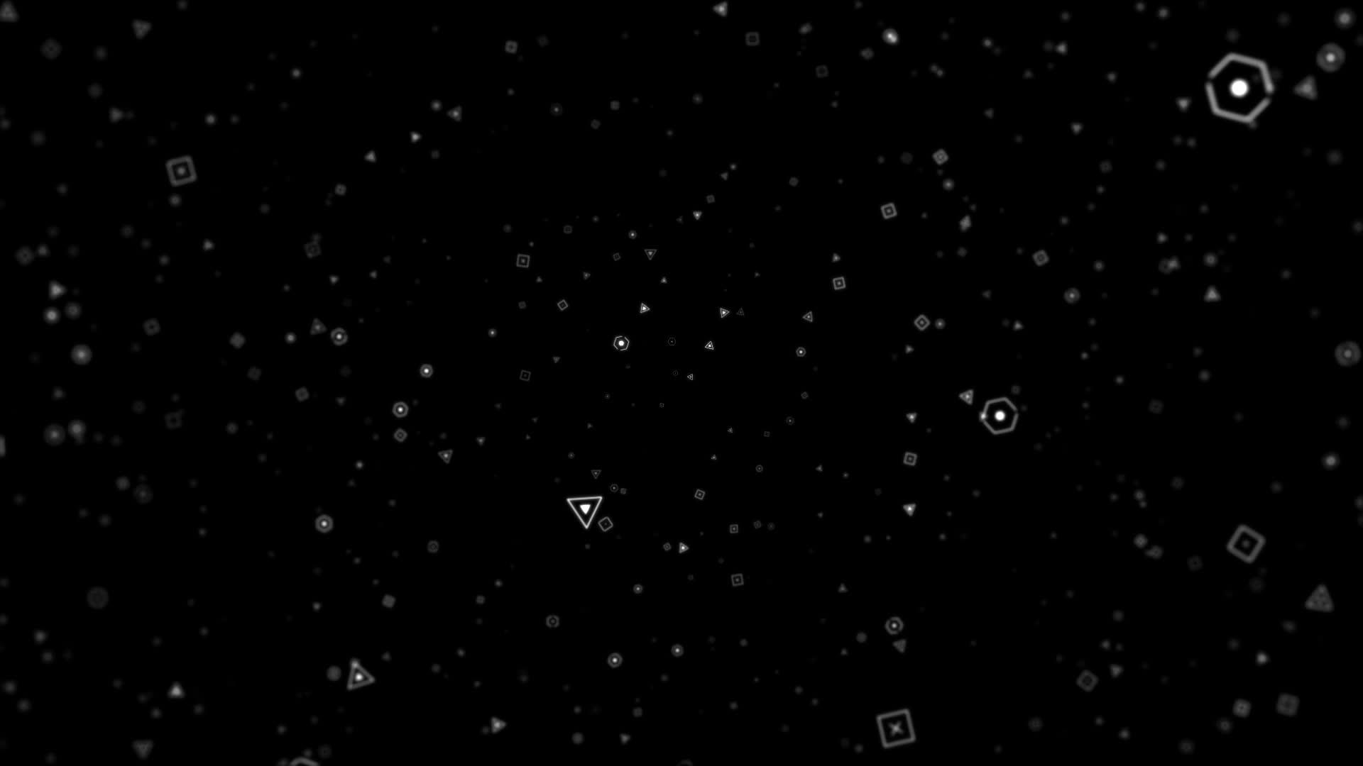在黑色背景hd1920x在1080上移动几何形状的颗粒视频的预览图