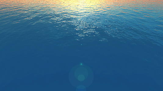 在日落的海中飞翔视频的预览图