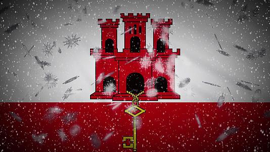 秋雪可以翻滚新年和圣诞节的背景视频的预览图