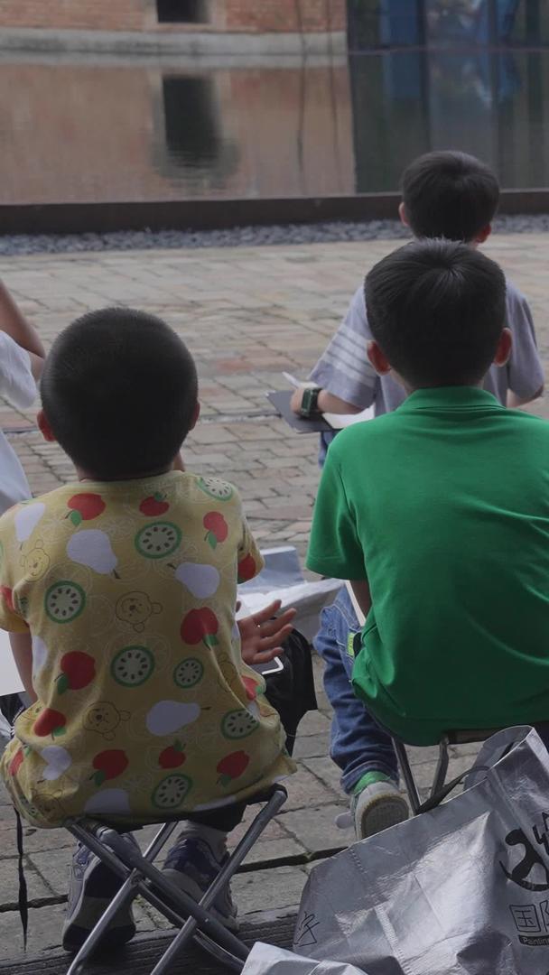 慢镜头升级拍摄素材街景儿童艺术培训写生教育集合视频的预览图