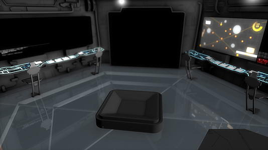 3d星舰指挥室科幻小说宇宙飞船控制室视频的预览图