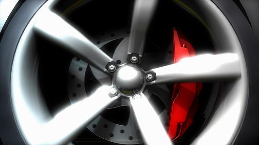 旋转车轮3d动画视频的预览图