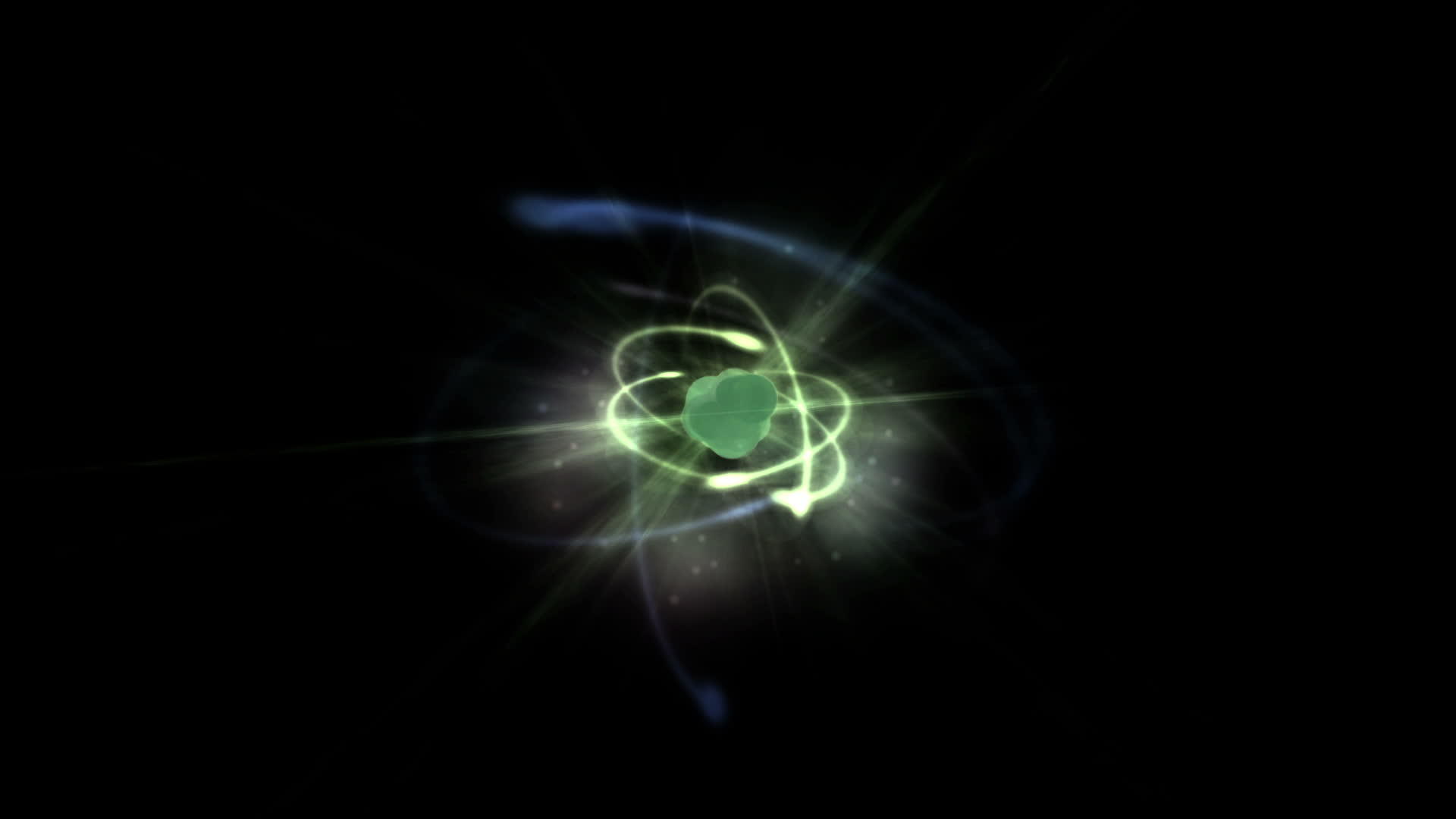 抽象原子动画效果的球形光视频的预览图