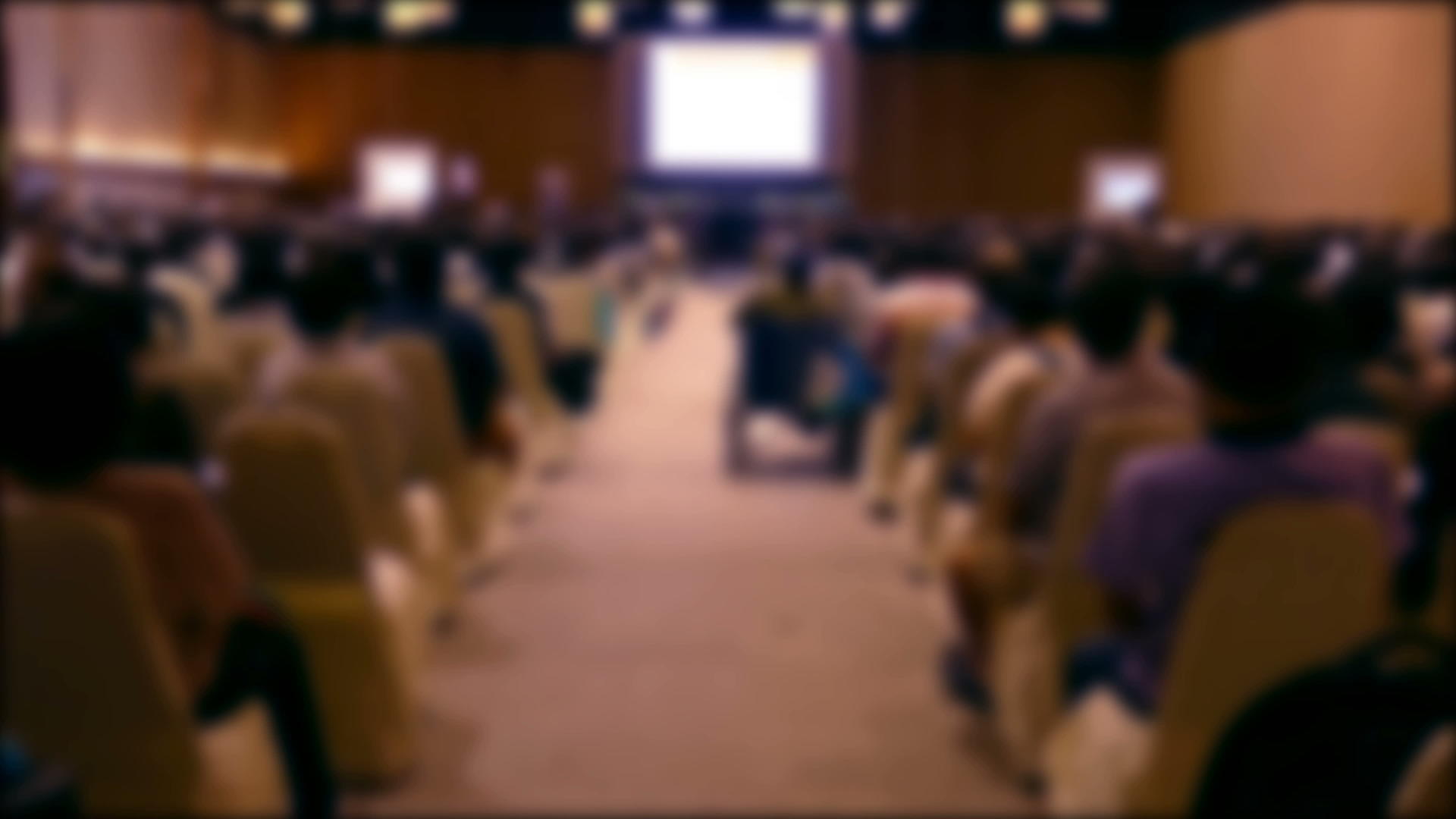 现代会议厅内的人类研讨会室的观众参与者视频的预览图