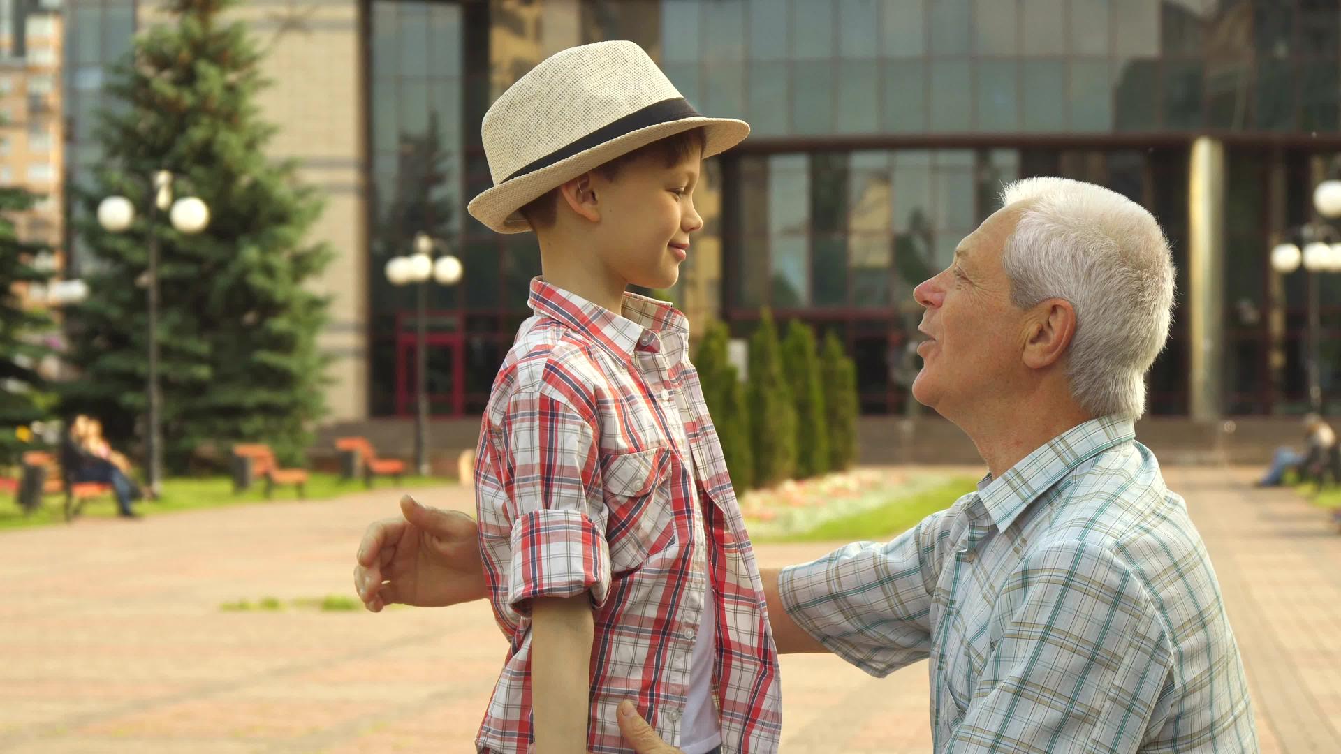 大男人拥抱孙子视频的预览图