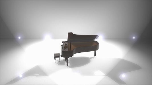 巨大的钢琴表演舞台聚光灯视频的预览图