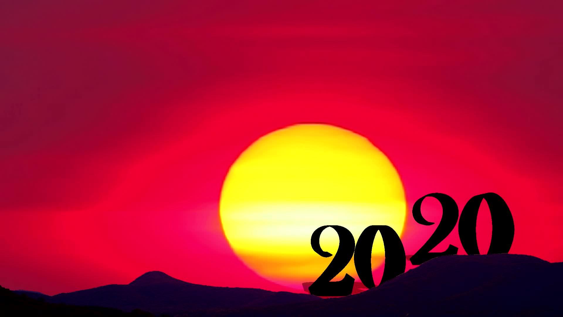 新年快乐新年第一次日出月光可以追溯到2020年视频的预览图