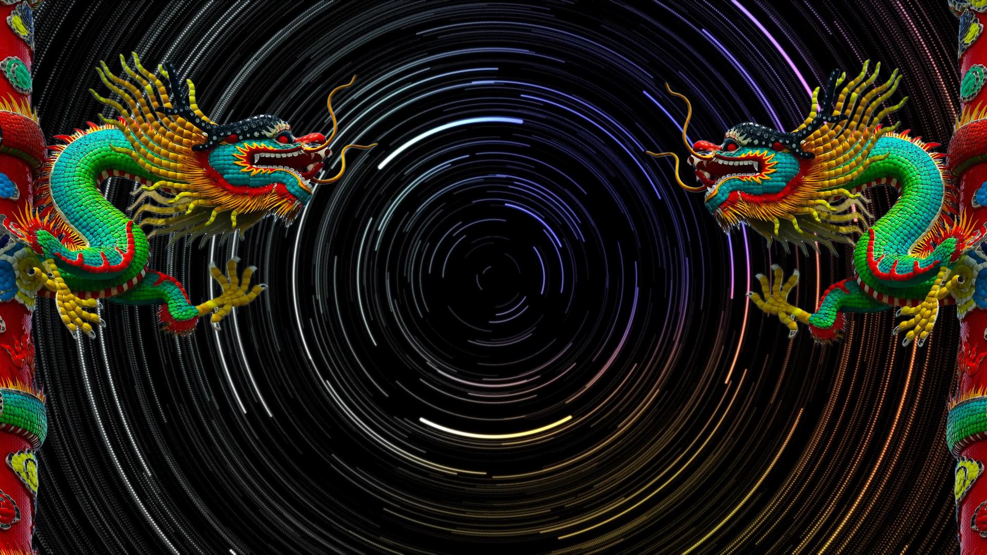 双龙在星轨前视频的预览图