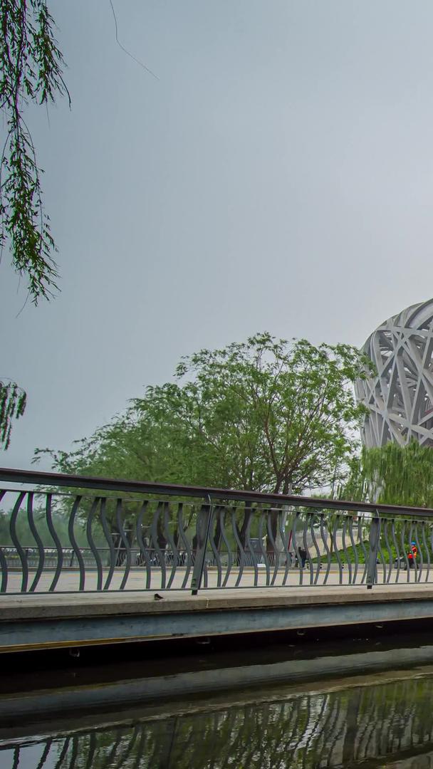 中国北京鸟巢一角北门视频的预览图