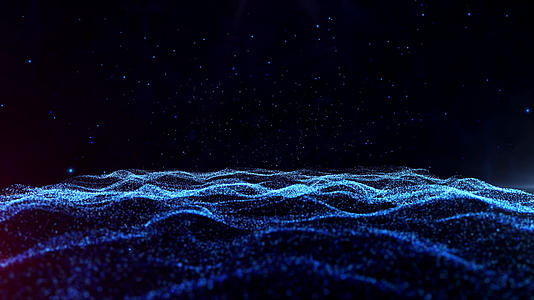 蓝色绚丽流动粒子背景视频的预览图