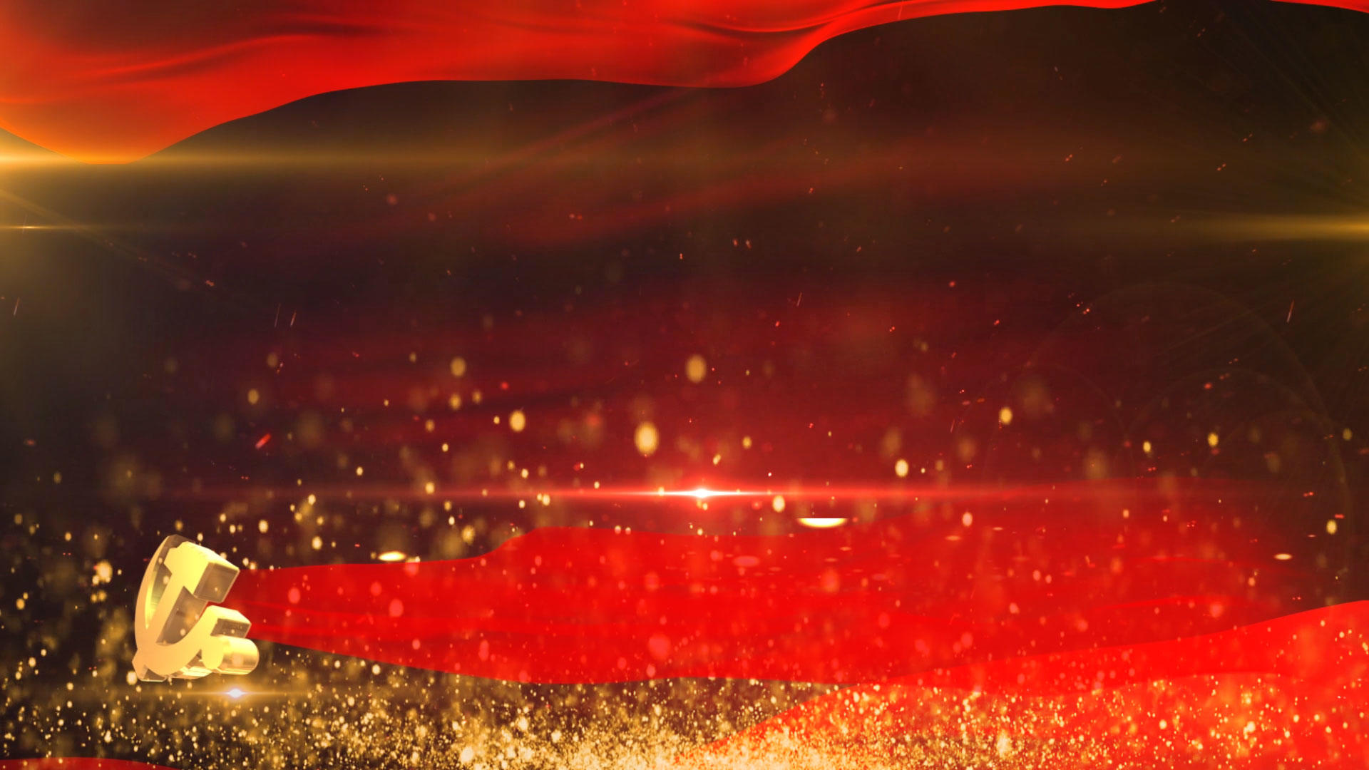 红色党建红绸飘浮LED背景视频的预览图