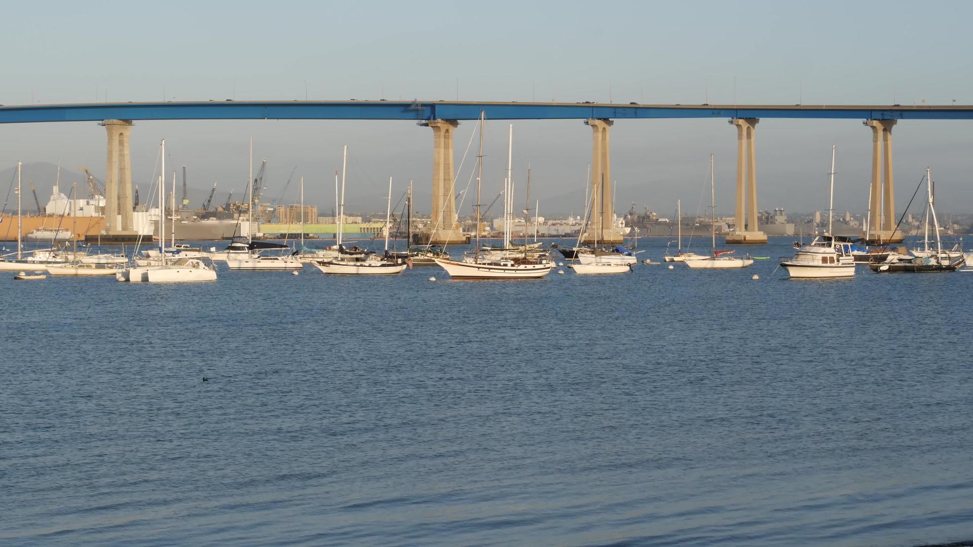 在圣迪戈县Cariforniausa位于美国城市港口视频的预览图