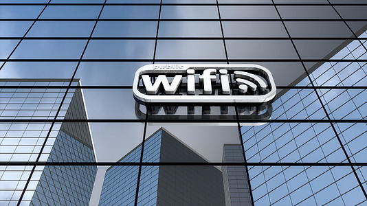 3d高层建筑和公共网络wifi标志视频的预览图