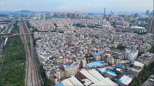 4k高清航拍广州超级城中村黄村私家屋视频的预览图