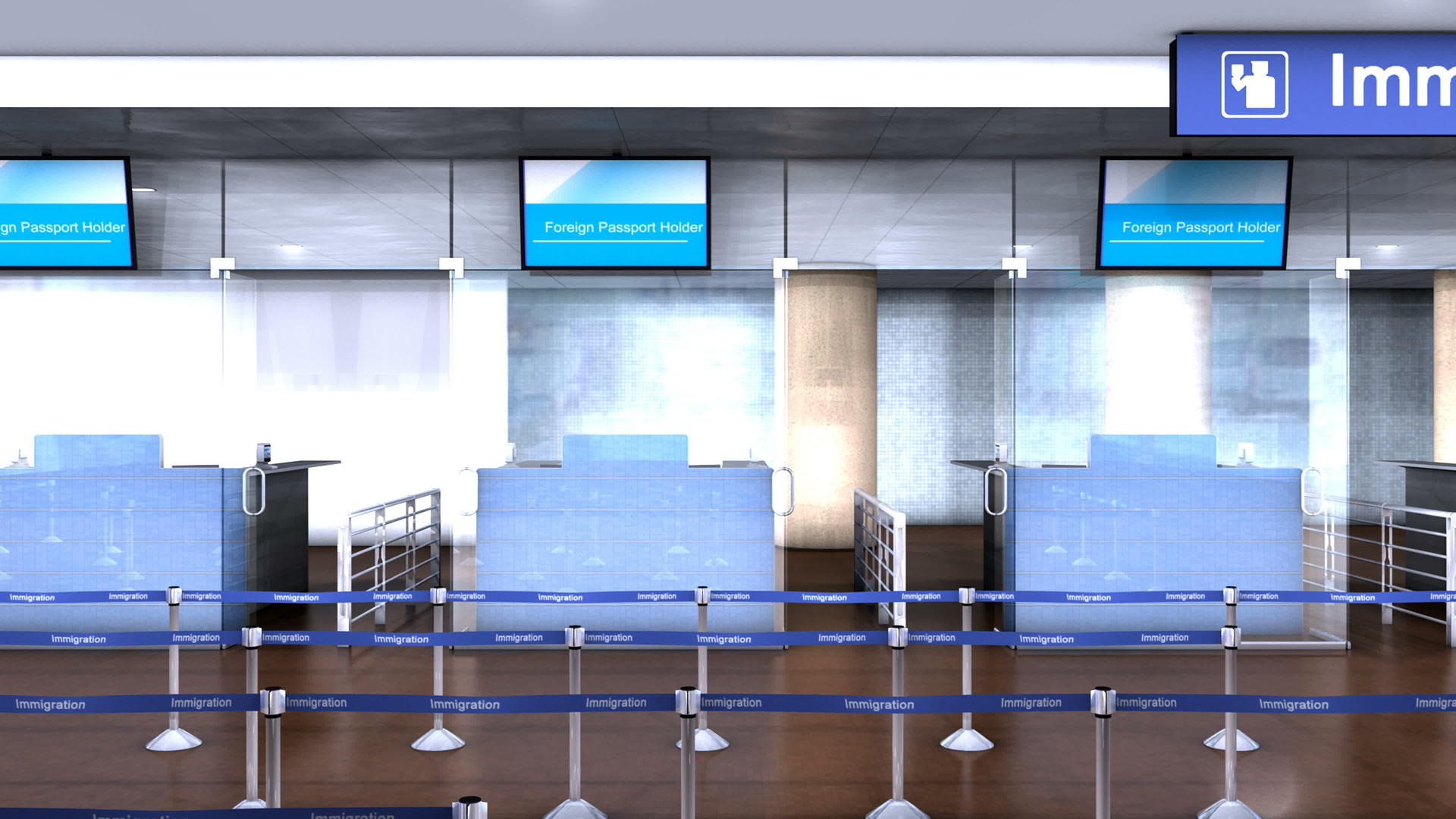 机场移民柜台视频的预览图
