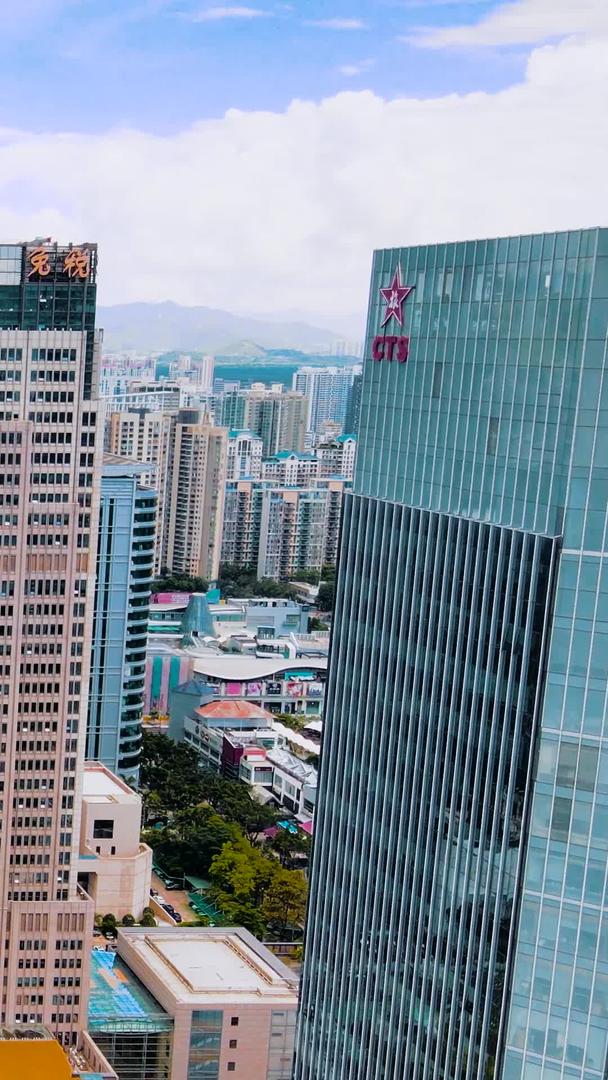 深圳时代高清航拍金融中心建筑群CBD城市交通视频的预览图