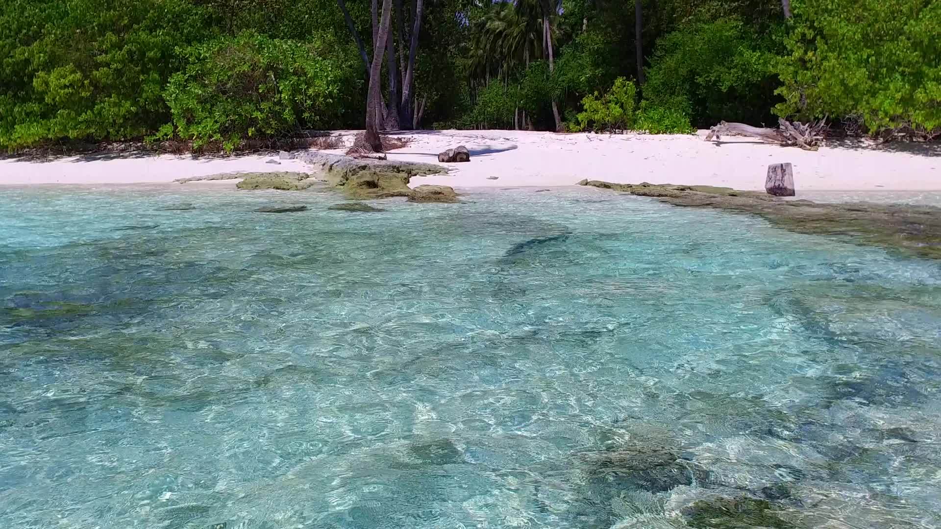 浅海海滩冒险空无人驾驶以清洁沙土为背景视频的预览图